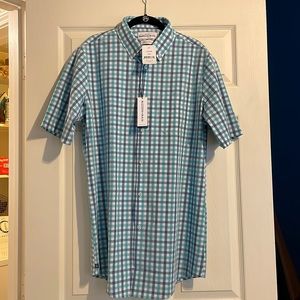 NWT Mizzen + Main, Men’s Large Tall Trim Fit, Leeward Short-Sleeve Button Down